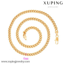 42623 Joyería al por mayor del collar de cadena plateado oro de Xuping Xuping